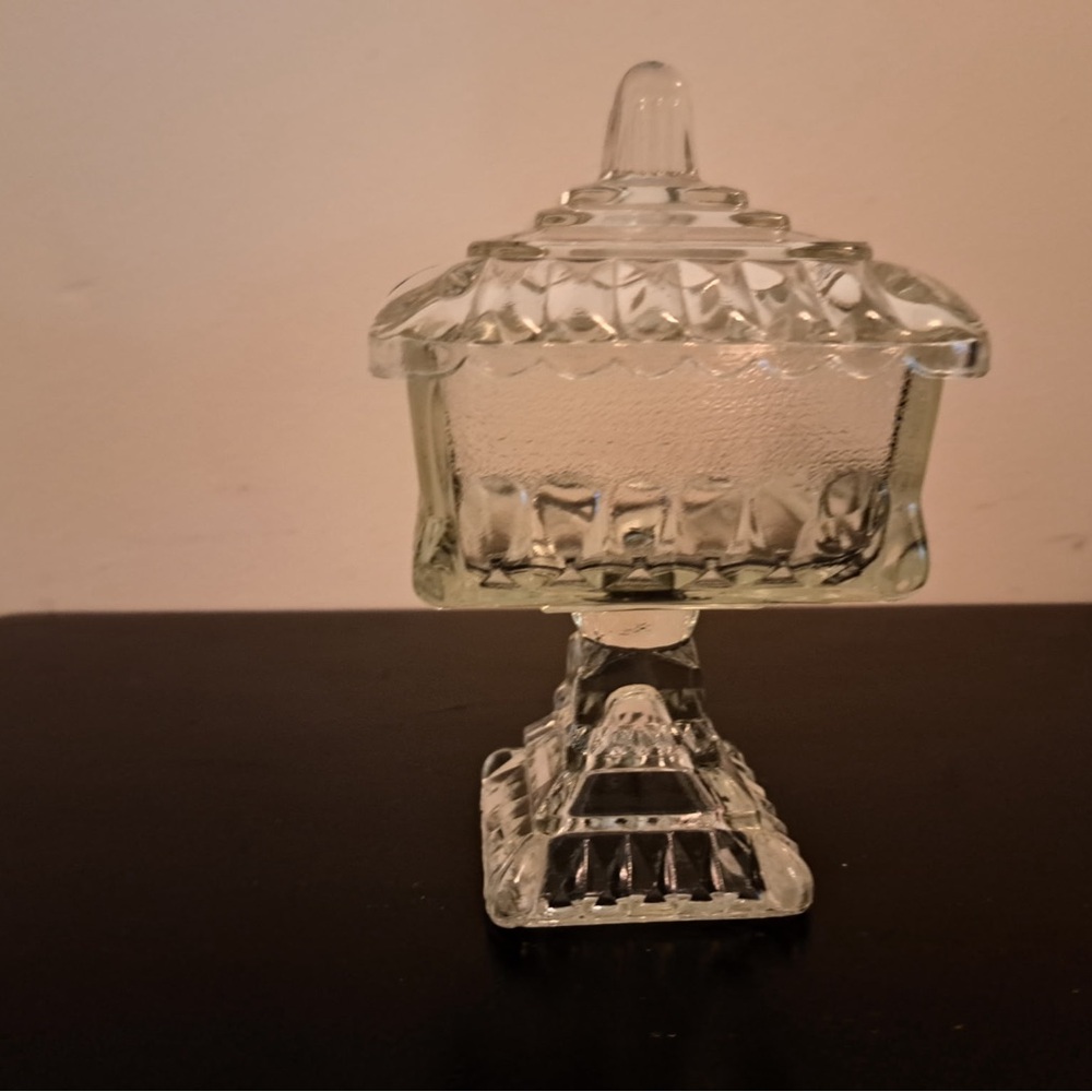 Elegant Clear Glass Candy Dish & Wedding Box